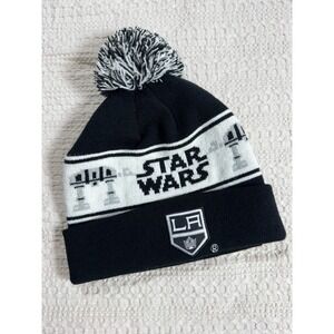 Los Angeles LA Kings NHL Star Wars Mammoth Ski Mountain Knit Beanie Cap Hat Pom